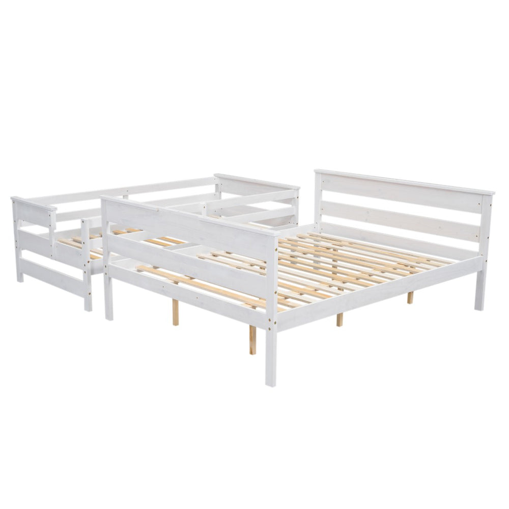 English Elm Wood Twin Xl Over Queen Bunk Bed With Ladder - Space-Saving, Sturdy, And Stylish Design For Kids GX000446AAK-GIGA