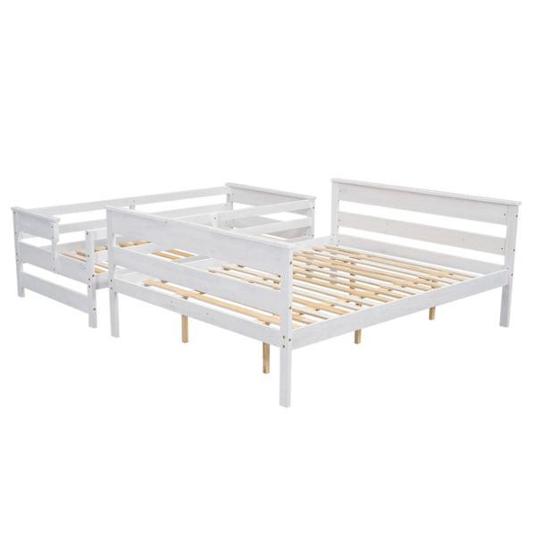 English Elm Wood Twin Xl Over Queen Bunk Bed With Ladder - Space-Saving, Sturdy, And Stylish Design For Kids GX000446AAK-GIGA
