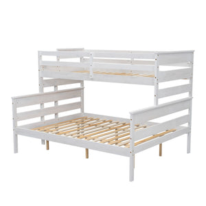 English Elm Wood Twin Xl Over Queen Bunk Bed With Ladder - Space-Saving, Sturdy, And Stylish Design For Kids GX000446AAK-GIGA