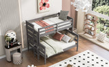 Hearth and Haven Wood Twin Over Full Bunk Bed with Ladder GX000447AAE