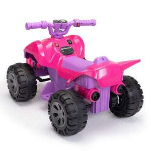 English Elm Kids Battery Powered Ride on Atv Quad with Led Fog Spray and Engine Sounds Rose Red W2181P154961