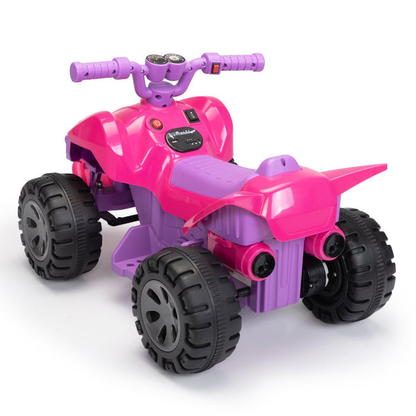 English Elm Kids Battery Powered Ride on Atv Quad with Led Fog Spray and Engine Sounds Rose Red W2181P154961