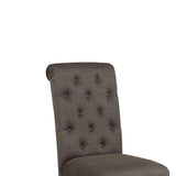 English Elm Rustic Brown and Grey Tufted Back Side Chair (Set Of 2)