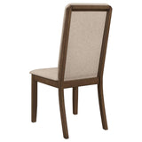 English Elm Latte and Medium Walnut Padded Side Chair (Set Of 2)