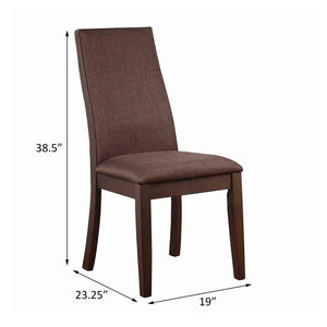 English Elm Chocolate Espresso Dining Chairs Set of 2 — Industrial Walnut Frame, Padded Cocoa Upholstery, Comfortably Stylish B062P153677
