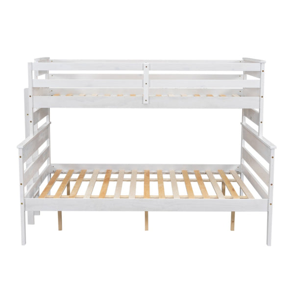 English Elm Wood Twin Xl Over Queen Bunk Bed With Ladder - Space-Saving, Sturdy, And Stylish Design For Kids GX000446AAK-GIGA