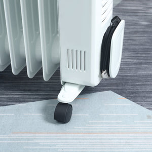 English Elm 25.25" Ceramic Space Heater 1500W — Oscillating Freestanding Heater with Remote, Timer, LED Display W2225P155078
