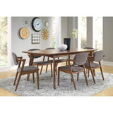 English Elm Dark Walnut and Grey Dining Chair (Set Of 2)