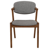 English Elm Dark Walnut and Grey Dining Chair (Set Of 2)