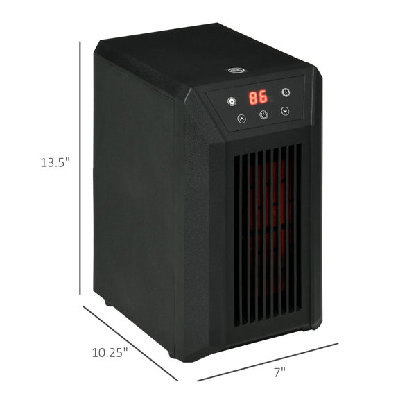 English Elm Electric Infrared Quartz Space Heater 1500w with Remote Timer and Overheat Shutoff W2225P155077