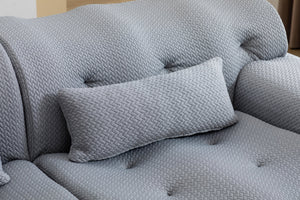 English Elm Large High-Density Foam 2-Seater Sofa Couch — No Assembly, Plush Body-Conforming Comfort for Living Room LIGHT GREY W1752S00004