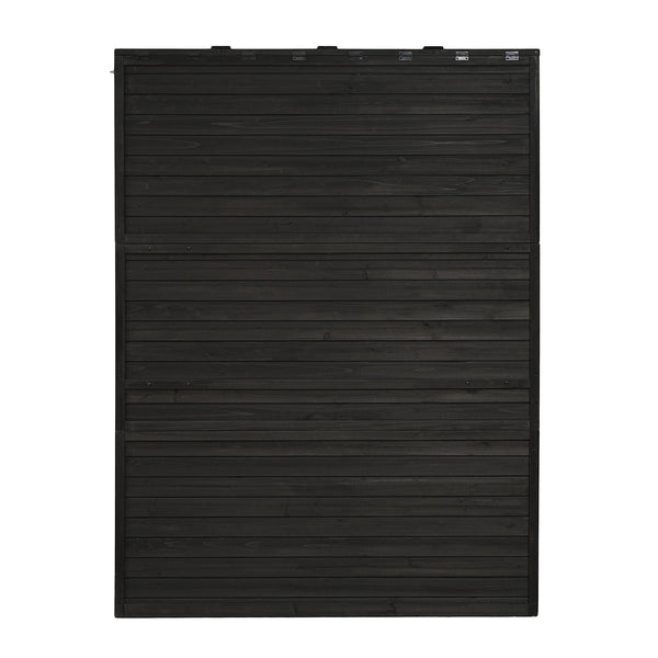 English Elm TOPMAX 78-inch Wooden Greenhouse Walk-In with 4 Skylights, 2 Folding Shelves & Anti-Fall Stability Black SP100017AAB