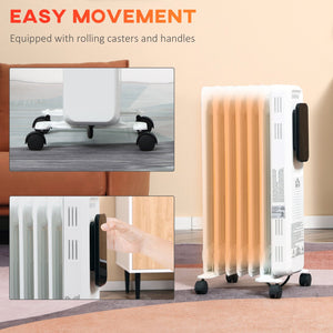 English Elm 24.75" Ceramic Electric Space Heater with Oscillation, Remote, Timer & Safety Shutoff, 1500W White W2225P155072