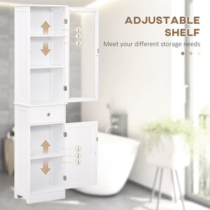 English Elm Kleankin Slim Bathroom Storage Cabinet - Modern Linen Tower With Acrylic Door & Space-Saving Design W2225P155079
