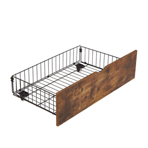 English Elm Full Size Storage Bed with Led Lighting Usb Charging Wooden Headboard No Box Spring W311S00045