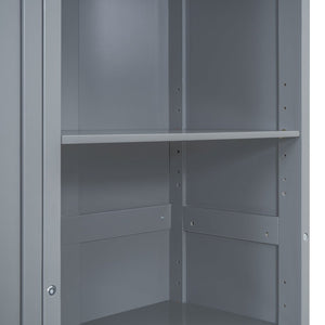 English Elm Queen Murphy Wall Bed with Side Shelving Folds Flush Into Mdf Cabinet for Studio Rooms LP000697AAE-1