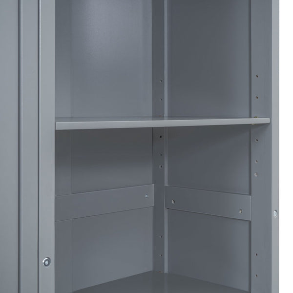 English Elm Queen Murphy Wall Bed with Side Shelving Folds Flush Into Mdf Cabinet for Studio Rooms LP000697AAE-1