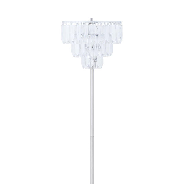 English Elm Chrome Modern Crystal Floor Lamp with LED Light, 60.5" Sleek Chrome Frame, Elegant Dazzling ShadeEnhance ambient glow and luxe décor with this sparkling statement piece for living rooms and bedrooms. B062P153728