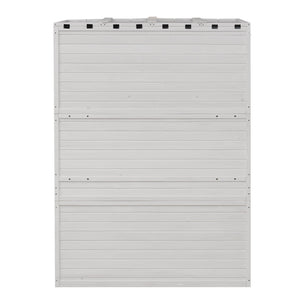 English Elm TOPMAX 78-inch Wooden Greenhouse Walk-In with 4 Skylights, 2 Folding Shelves & Anti-Fall Stability White SP100017AAK