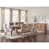 English Elm Beige and Rustic Smoke Tufted Dining Chair