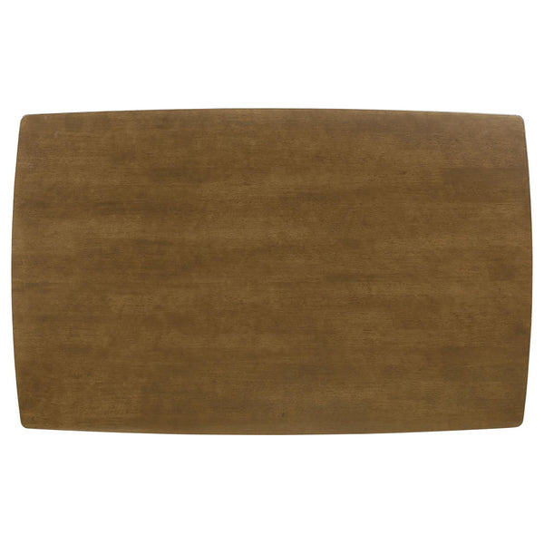 English Elm Retro Kersey Chestnut Dining Table with Angled Legs, Mid-Century Rectangular Design, Solid Wood Finish B062P153717