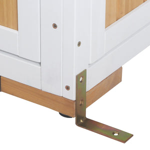 English Elm TOPMAX Outdoor 5.5ft Wood Storage Shed Cabinet with Waterproof Asphalt Roof, Lockable Doors, Sturdy Natural SP100016AAL
