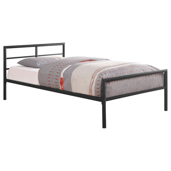 English Elm Gunmetal Twin Metal Bed Frame - Sleek, Minimalist Design For Modern Spaces & Youth Rooms, Durable Support B062P153745