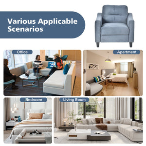 English Elm Couch Compact One-Seat Sectional Sofa In Soft Chenille - Perfect For Small Spaces & Modern Style W2121137238