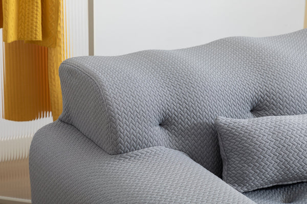 English Elm Large High-Density Foam 2-Seater Sofa Couch — No Assembly, Plush Body-Conforming Comfort for Living Room LIGHT GREY W1752S00004