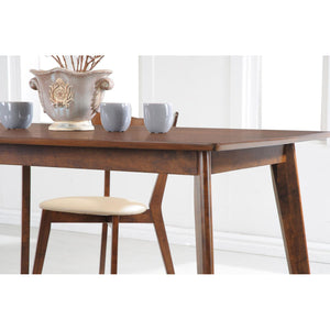 English Elm Retro Kersey Chestnut Dining Table with Angled Legs, Mid-Century Rectangular Design, Solid Wood Finish B062P153717