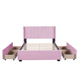 Hearth and Haven Full Size Upholstered Bed with 4 Drawers SF000104AAH