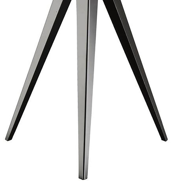 English Elm Grey Tripod Floor Lamp with Beige Fabric Shade, Mid-Century Retro Studio Style, 3-Way Dimmer, Metal Base B062P153732