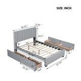 Hearth and Haven Full Size Upholstered Bed with 4 Drawers SF000104AAE
