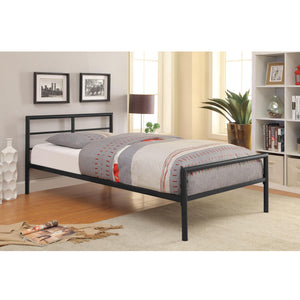 English Elm Gunmetal Twin Metal Bed Frame - Sleek, Minimalist Design For Modern Spaces & Youth Rooms, Durable Support B062P153745