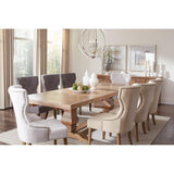 English Elm Beige and Rustic Smoke Tufted Dining Chair