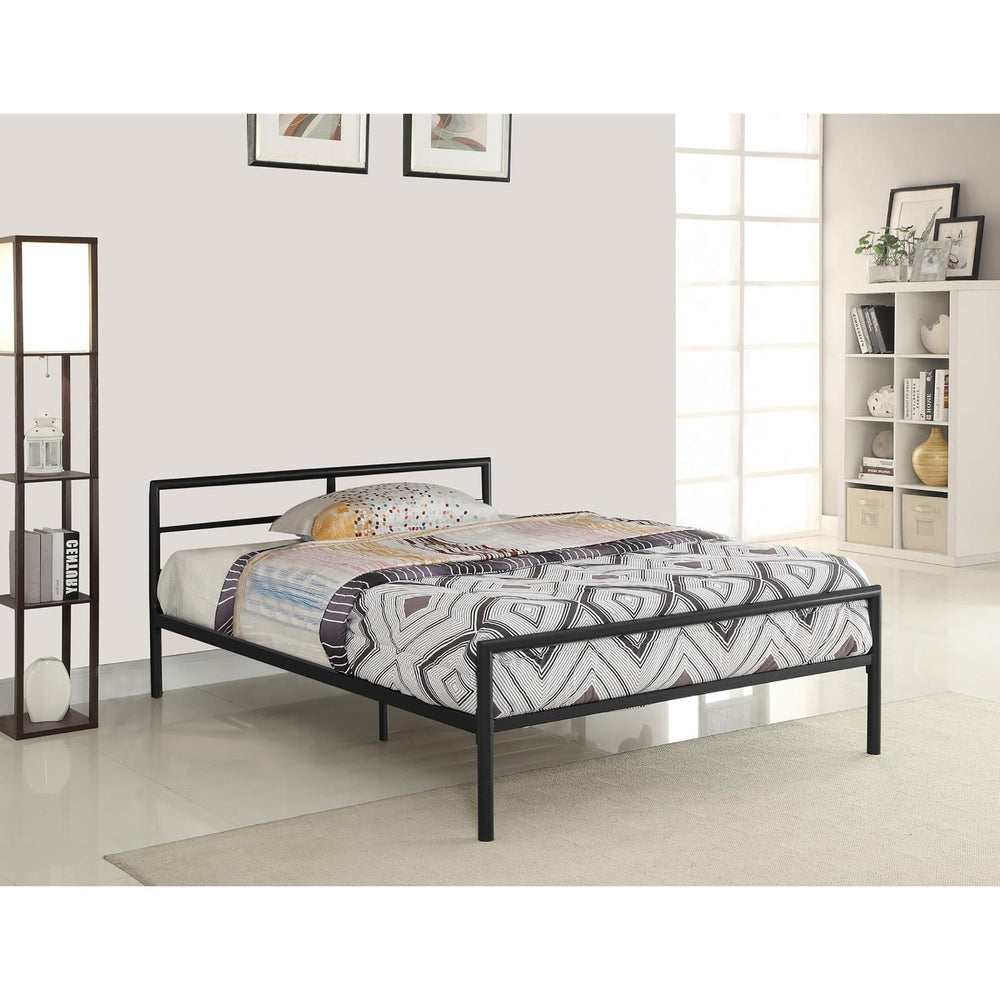 English Elm Gunmetal Metal Bed Frame – Sleek Industrial Design With Durable Support, Fits Full Mattress Sizes Perfectly B062P153741