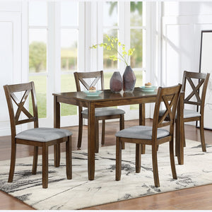 English Elm Dining Chairs Set For 4 - Elegant Solid Wood Upholstered Kitchen Seats With Ergonomic Comfort W1998126408