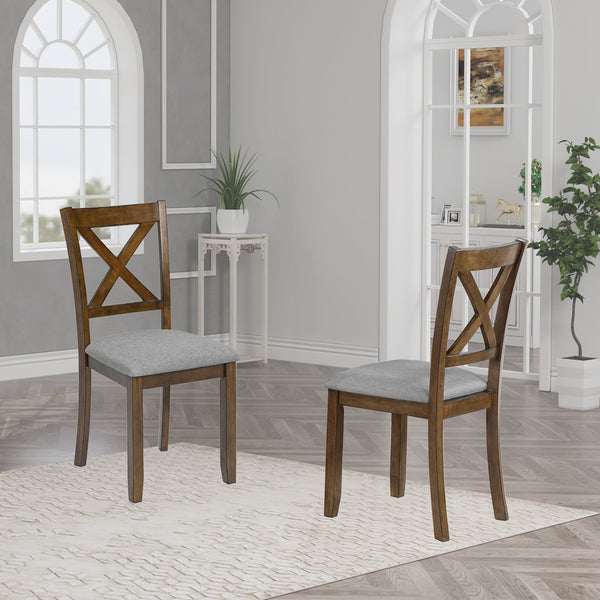 English Elm Dining Chairs Set For 4 - Elegant Solid Wood Upholstered Kitchen Seats With Ergonomic Comfort W1998126408