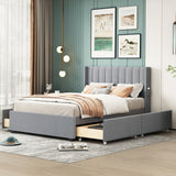 Hearth and Haven Full Size Upholstered Bed with 4 Drawers SF000104AAE