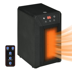 English Elm Electric Infrared Quartz Space Heater 1500w with Remote Timer and Overheat Shutoff W2225P155077