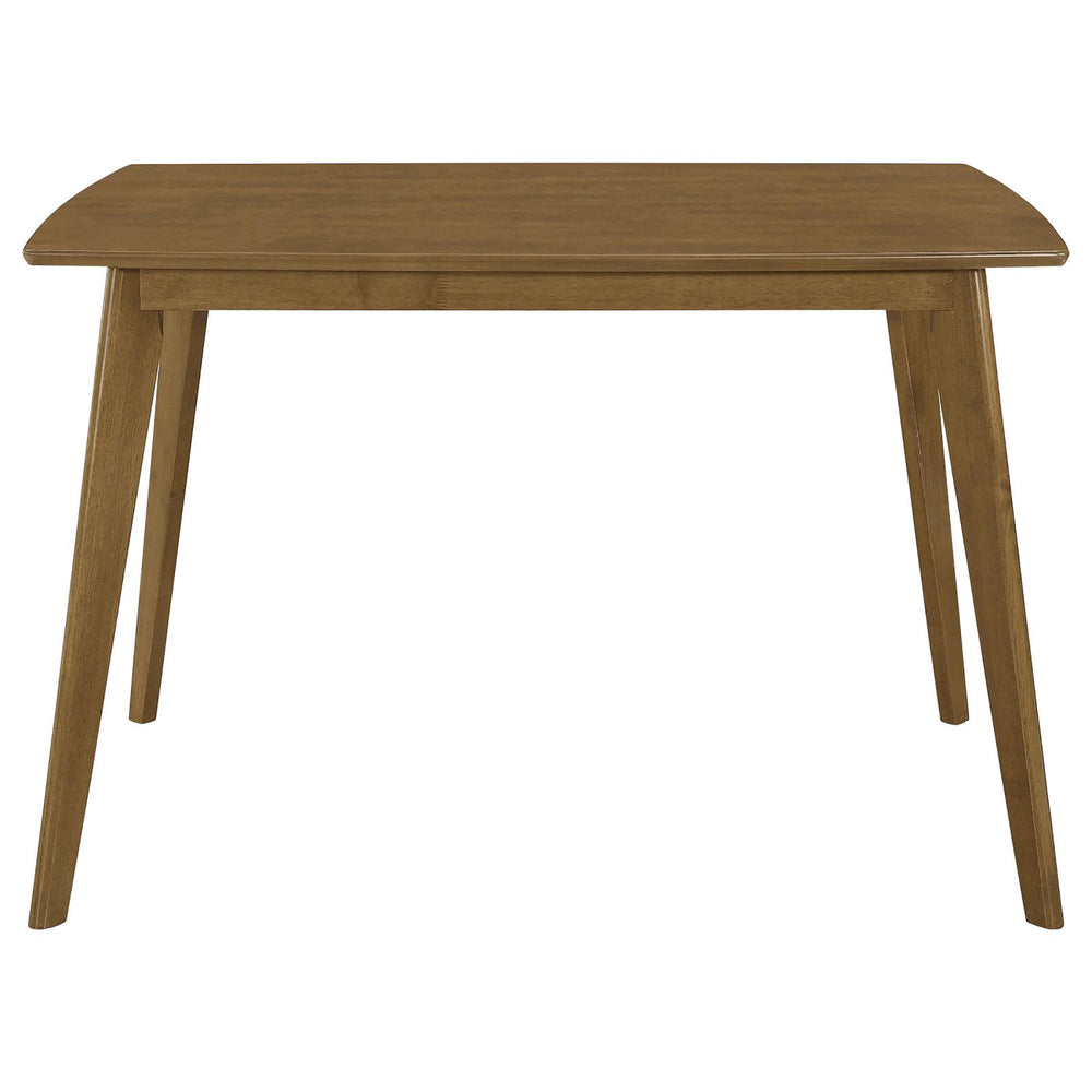 English Elm Retro Kersey Chestnut Dining Table with Angled Legs, Mid-Century Rectangular Design, Solid Wood Finish B062P153717