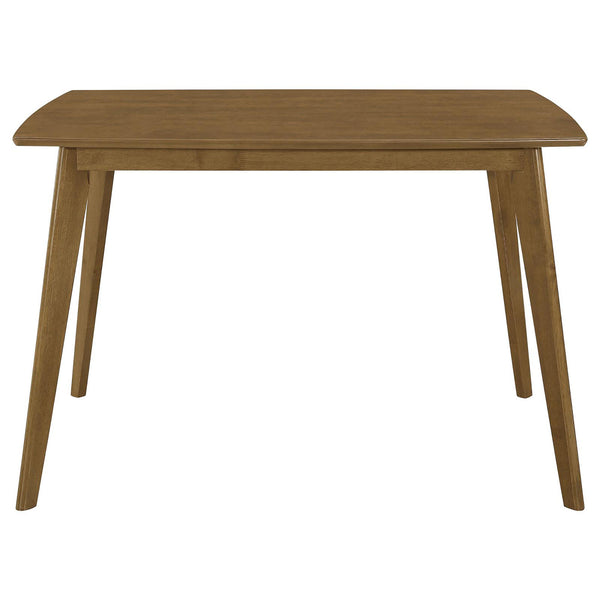 English Elm Retro Kersey Chestnut Dining Table with Angled Legs, Mid-Century Rectangular Design, Solid Wood Finish B062P153717