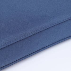 English Elm 2PCS 75" Chaise Lounge Cushion Set Navy Blue - Removable Zipper Covers, Straps, Sponge Fill Comfort W419103836
