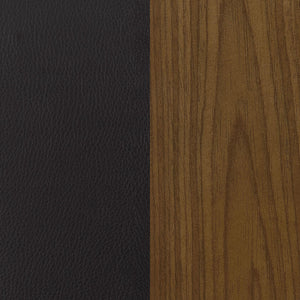 English Elm Black Walnut Swivel Office Chair with Chrome Base, Leatherette Upholstery, Adjustable Height Comfort Stylish Home Seating B062P153788