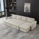 Convertible Pull-Out Sofa Bed & Storage Chaise, 114