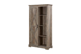 Hearth and Haven Tall Storage Cabinet Barn Door Storage Country Wood Rustic Farmhouse Pantry Cupboard Sliding Door Kitchen Organizer Furniture Home Drawer Shelves 39.37x15.75x74.4 Gray Wash W2275P149117