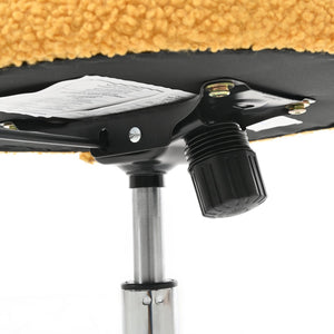 English Elm 360°swivel Teddy Fabric Home Office Chair with Ergonomic Arc Back and Adjustable Seat Yellow W680P143491