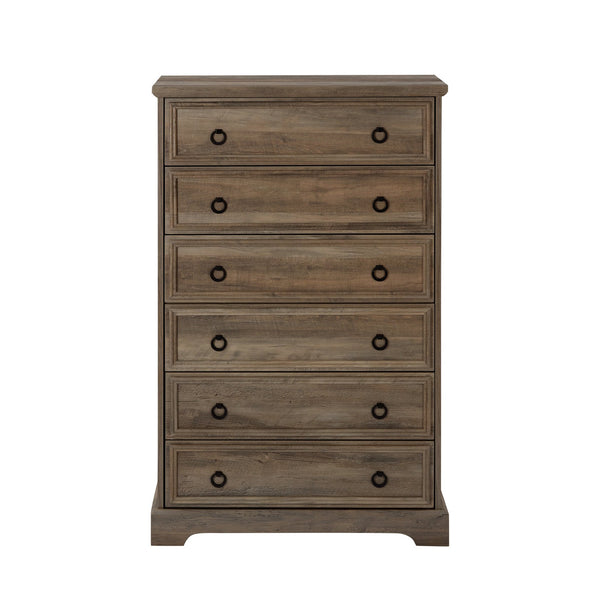English Elm Modern 6-Drawer Dresser – Stylish Storage Solution For Bedroom & Hallway With Smooth-Glide Drawers W2275P149120