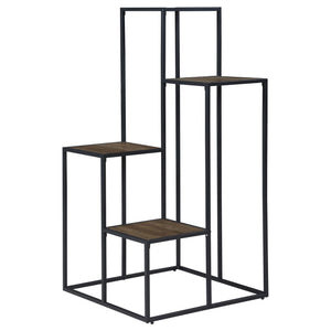 English Elm Rustic Spiral 8-Shelf Staircase Bookcase with Heavy-Gauge Steel Frame and Scratch-Resistant Veneer Black B062P153776