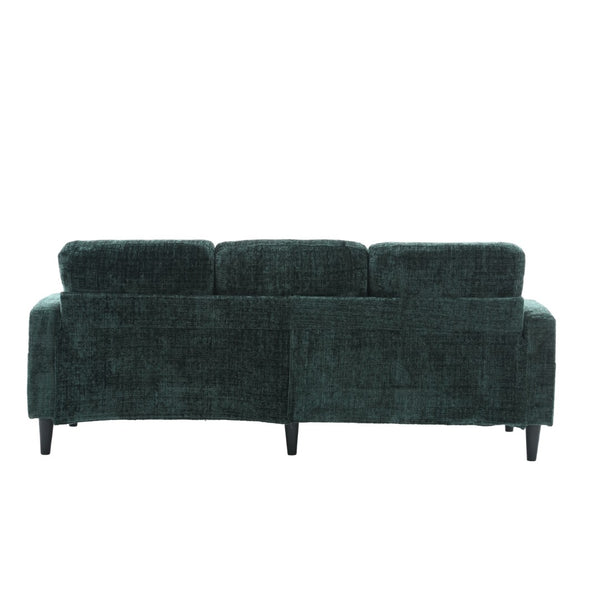 English Elm United We Win Chenille Sectional Sofa with Storage Ottoman and Dual Cup Holders Emerald W1568142741